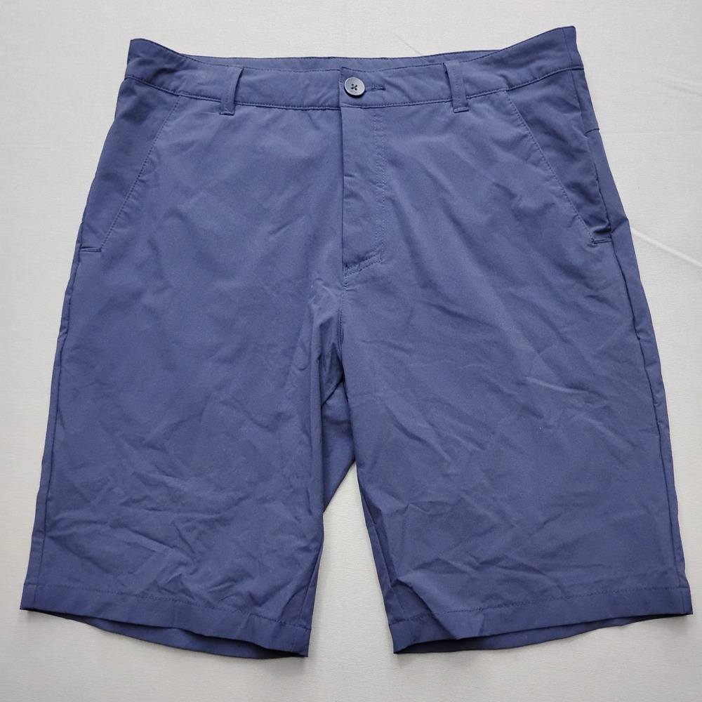 Oakley Mens Take Pro Golf Shorts Navy Blue Performance Flat Front Size 32